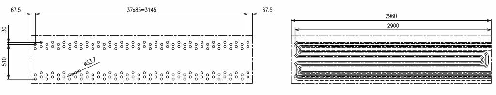 Obr. 11-1 Schéma přehříváku P1 11.1.1 Součinitel přestupu tepla konvekcí na straně páry Střední teplota páry e Y Vtř = e Ym+e Y 2 = 352,80+316,83 2 =334,81 (11.