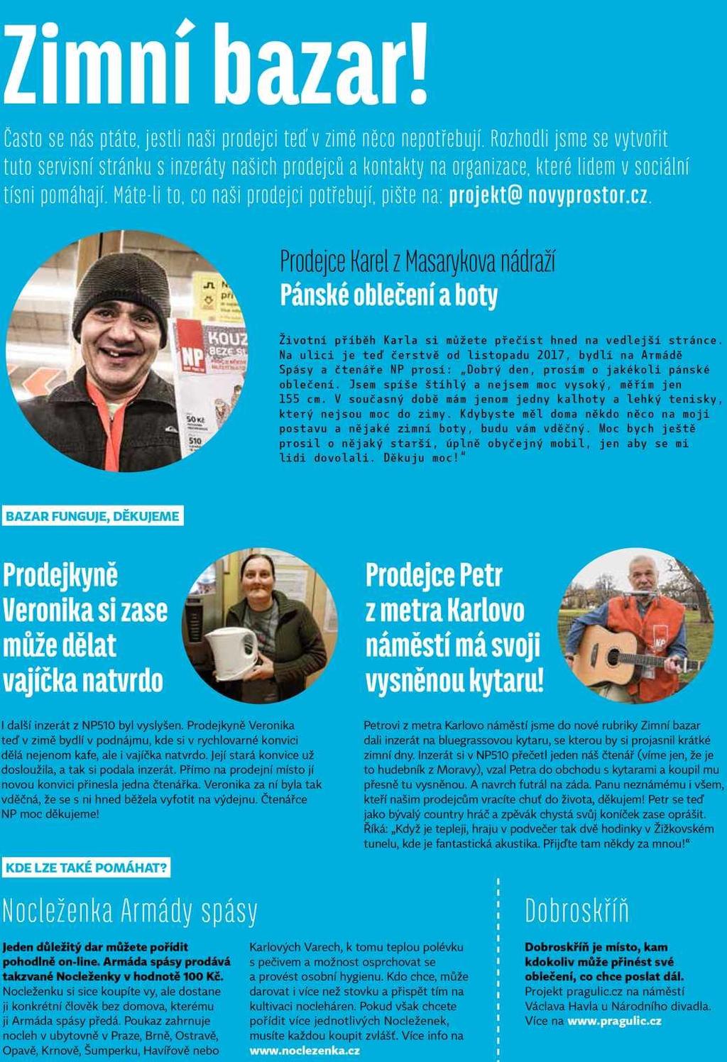 Zimní bazar! 8.3.2018 Nový prostor str.
