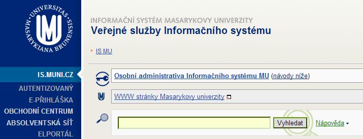 Níže najdete soubor základních informací, které potřebujete při práci s IS MU znát, pro pokročilejší aplikace sledujte nápovědu