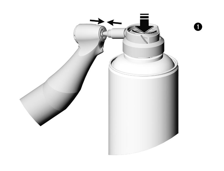 WS-91 L G, WS-91, WS-92 L G, WS-92 Každotýdenní promazání upínacího systému S použitím servisního oleje W&H Service Oil F1, MD-400 > Nasaďte rozprašovací hlavu REF