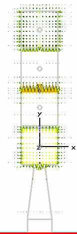 6 CRLH anténa pro pásmo 5,4 GHz 47 První záporný mód n = -1, pro jednu řadu a dvě CRLH buňky, se posouvá na frekvenci 5,99 GHz (Obr. 6.15).