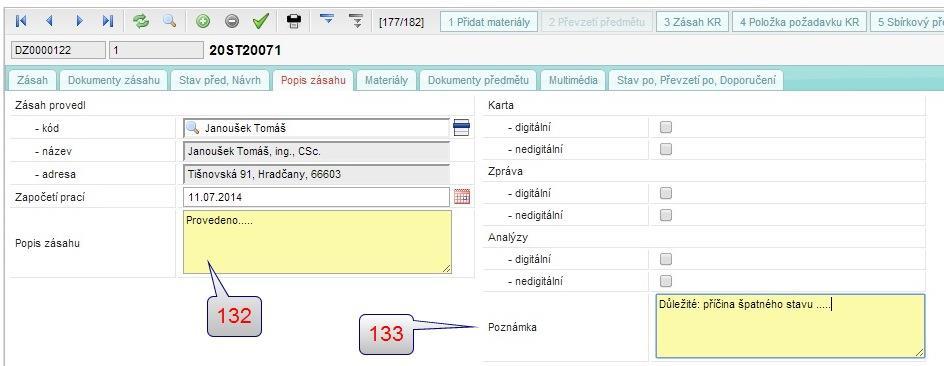 Dále je zde možnost návrh schválit vyplněním data schválení [124] a schvalující osoby [125].