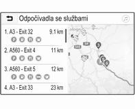 Tlačítko Zrušit na obrazovce Během aktivního navádění po trase se v levé části obrazovky zobrazuje tlačítko obrazovky Zrušit. Pro zrušení relace aktivního navádění po trase vyberte Zrušit.