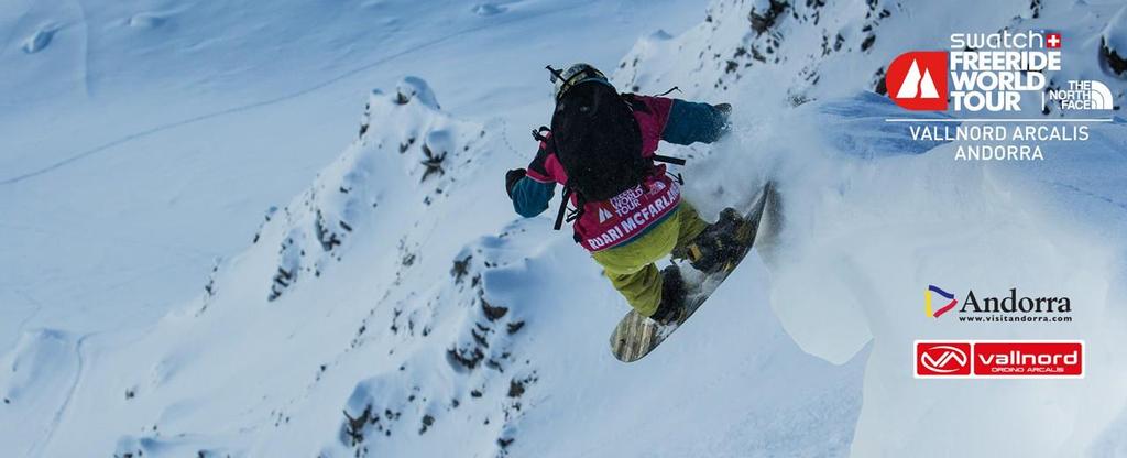 Obrázek 48: FWT v Andoře Zdroj: newschoolers.com: Freeride World Tour - Andorra Vallnord Arcalis 2/13/15.