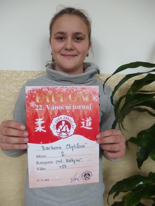 Barbora Chytilová, žákyně šestého ročníku líbeznické školy, je nadějnou