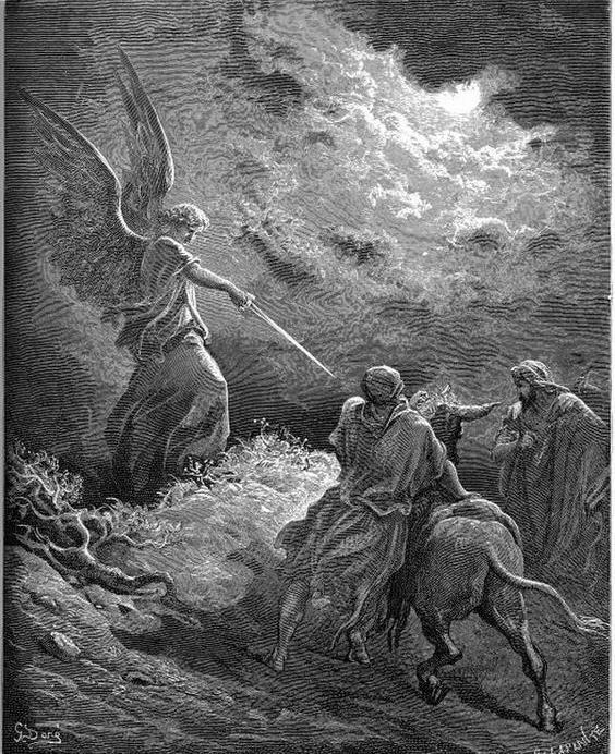 6) ANDĚLÉ Anděl se zjevuje Ballamovi, Gustave Dore (1832-1883) Matouš 18:10 uvádí "Dejte si pozor, abyste nepohrdali žádným z těchto maličkých.