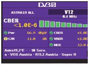Obr. 63 Konstelační diagram DVB-C 3.3.3.2.2.2.4.1. ZOOM (pouze pro ADVANCE nebo HD OPTION) Tato volba umožňuje zobrazit zvětšený obraz jednotlivých kvadrantů konstelačního diagramu.