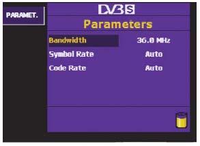 Jednotlivé parametry Nastavené hodnoty Obr. 62 Okno nastavení parametrů DVB-C Stiskem můžete nastavit aktuálně zvolený parametr. 3.3.3.2.2.3.2.BER Touto volbou se znovu otevře okno měření BER. 3.3.3.2.2.3.3.MPEG Stiskem této volby zapnete MPEG dekodér.
