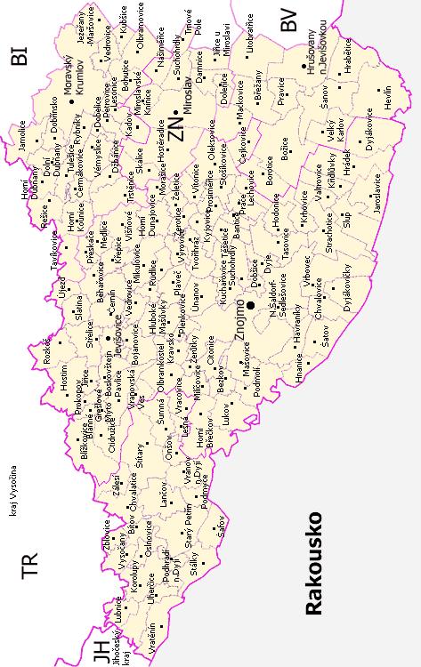 Příloha 3 mapa Znojemska