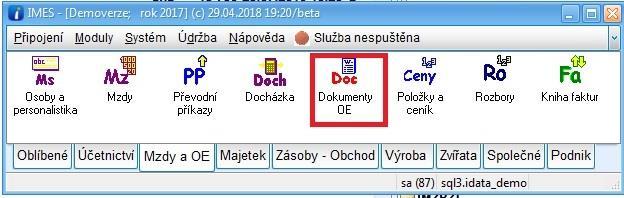 Obr. Vstup do modulu Dokumenty Obr. Pořízení dokumentu GDPR přes šablonu GDPR 9. Docházka 9.1.