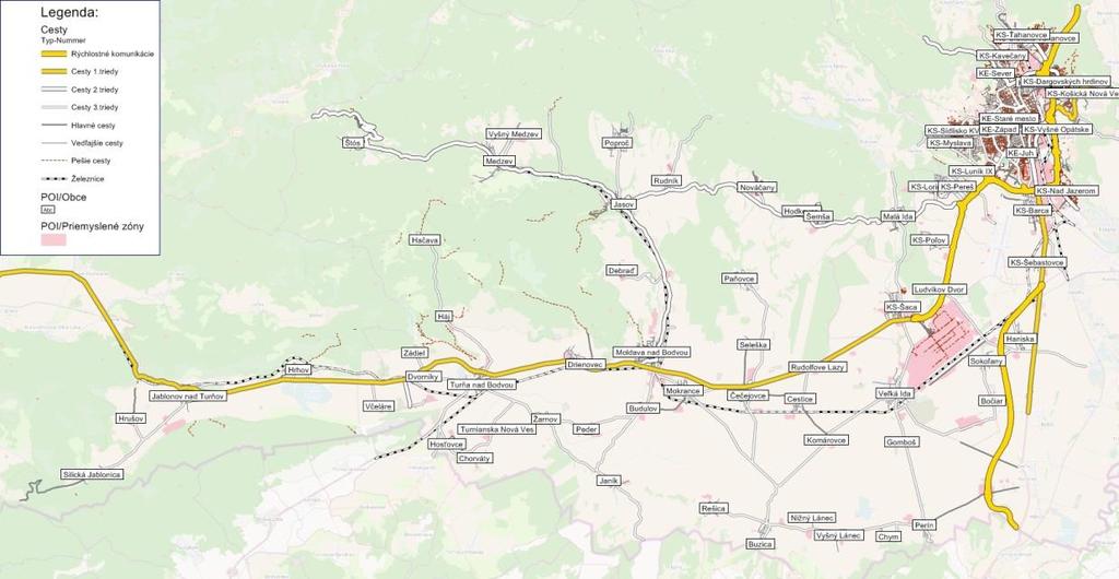 Hodnoty červeným nám znázorňujú potenciál, ktorý z daných železničných tratí a oblastí ostáva nevyužitý. Skvalitnením verejnej hromadnej dopravy je možné uvedené údaje minimalizovať.