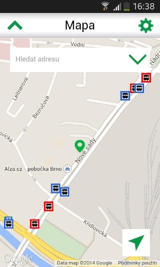 CZ na základě dat o poloze vozidel provozovaných na linkách IDS JMK (Dopravního podniku města Brna, regionálních autobusů i vlaků) automaticky počítá a zobrazuje vytíženost silniční sítě v Brně a