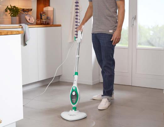 3 Stěrka na okna s návlekem z mikrovlákna 2 v 1 S recyklovaným materiálem Kč 199,- 4 Multifunkční parní