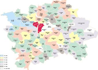 HISTORIE Praha 6 se nachází v severozápadní části Prahy. Její rozloha činí 41,54 km2 a se 100 tisíci obyvateli se řadí mezi největší a nejlidnatější městské části. (Ke dni 31.12.