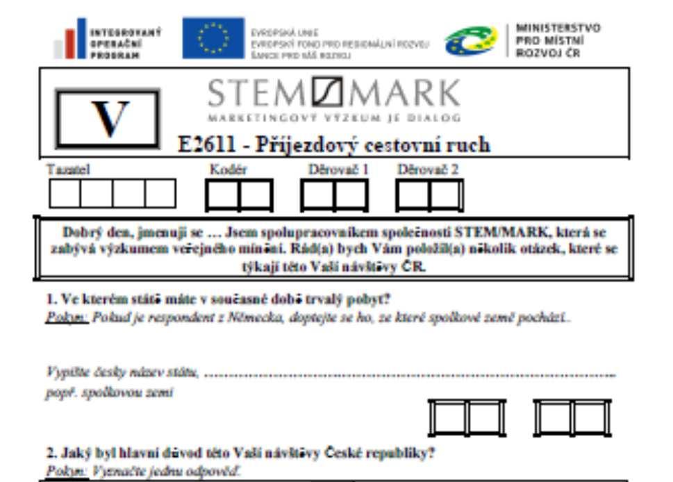 Dotazník č.