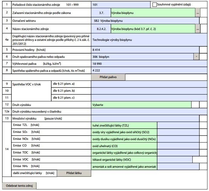 T05_k02 Při spalování paliv u technologických zdrojů jsou pro řadu kategorií uvedených v příloze č. 8 k vyhlášce č. 415/2012 Sb. stanoveny emisní limity NOx a CO, popř. pro další znečišťující látky.