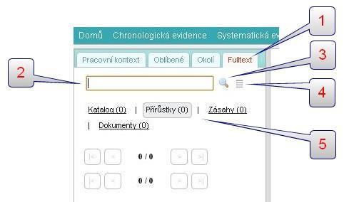 Fulltext úvod Fulltext slouží k rychlému vyhledání evidovaných sbírkových předmětů, přírůstků, zásahů a dokumentů dle jednoho či více klíčových slov.