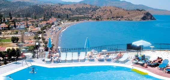 > Lesvos Molyvos Letovisko: Molyvos Stravování: bez stravy Poloha: komplex studií a apartmánů má klidnější polohu mezi olivovými a ovocnými stromy.