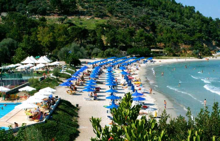 Makryammos Bungalows **** Příroda, nádherná pláž, vynikající služby, ochotný personál. Hotel je velice žádaný a vyhledávaný mezinárodní klientelou.