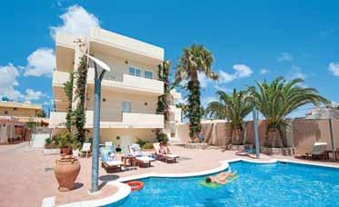 Letovisko: Malia Stravování: all inclusive Obědy: bufetové Večeře: bufetové Poloha: hotel rozdělený do 4 bloků budov (jedna budova s výtahem) nacházející se přímo u krásné písčité pláže s pozvolným