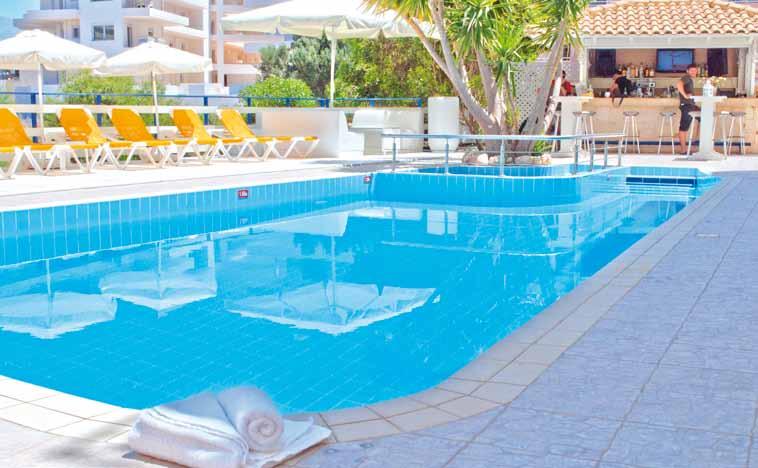 Aparthotel Manos Maria ***+ Apartmánový komplex přímo v centru letoviska Chersonissos, známé pro