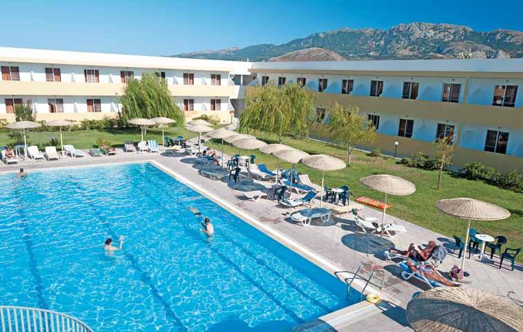 Hotel Pyli Bay *** Příjemné a klidné prostředí hotelového areálu s all inclusive službami je vhodné pro rodiny s dětmi. Výborná kuchyně. Krásná pláž v letovisku Marmari. Nabídka dvou dětí zdarma.
