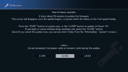 PŘÍLOHA Aktualizace firmware prostřednictvím sítě Aktualizace firmware Podle potřeby může být vydána nová verze firmware, která přináší nové nebo vylepšuje stávající funkce přístroje.