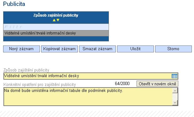 Publicita Žadatel vybere z nabídky dle Pravidel pro provádění informačních a