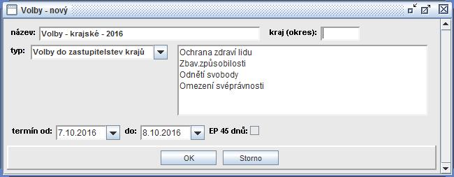 Dokud se adresy do okrsků nezařadí, nepůjdou založit nové volby!