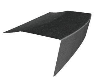 Obrázek 23 Makro geometrie VBD s upravenou plochou čela v rovině ortogonální Obrázek 24 Scan části VBD s upravenou plochou čela Jelikož se volba zaoblení řezné hrany na hodnotu 17 µm ukázala jako