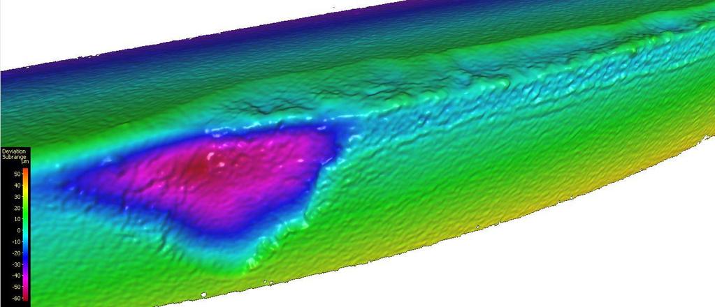 Obrázek 51 Diferenční analýza opotřebení VBD úbytek materiálu v místě vrubu přibližně 55 µm 5.