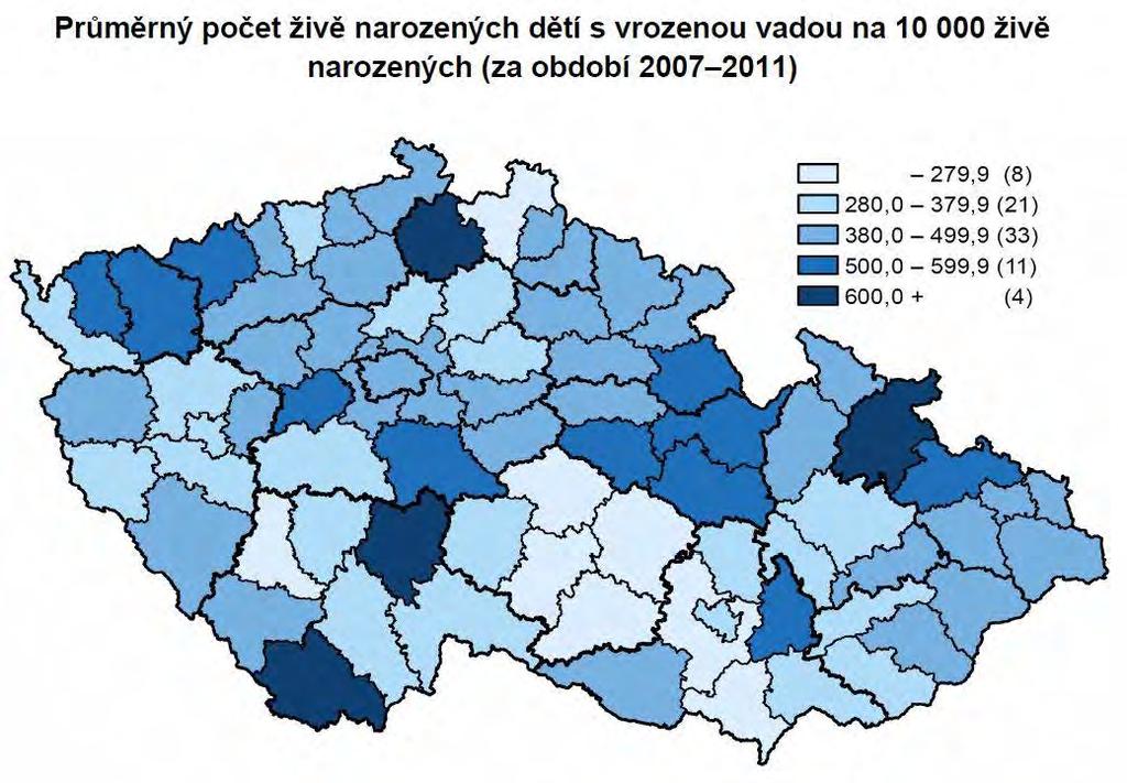 Živě narození s vrozenou vadou na 1