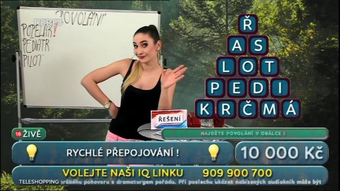 Písmena se nesmí měnit ani opakovat. Do studia je v průběhu hry přepojeno asi dvacet volajících, nikdo z nich však správnou odpověď (Ratislav) neuhádne.