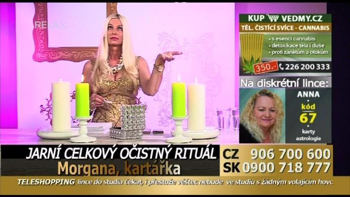 Program: RELAX Datum: 23. 3. 2018 Čas: 12:30 14:45 hod Obsah: V pořadu vědma Markéta Steinbergerová objevuje přivtělené bytosti, které se nějakým způsobem uchytily na volající diváky.