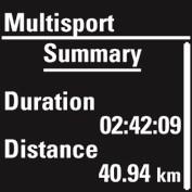 Automatic lap (Automatický záznam tréninkového kola/etapy): Nejlepší kolo (etapa) Průměrné kolo (etapa) Pro více informací stiskněte tlačítko START.