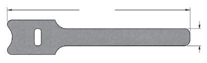 Tvar vlákna: háček (hook) černá -20 C až +75 C Vázací APRO pásky CACTUS BAND se suchým zipem, rozdělávací