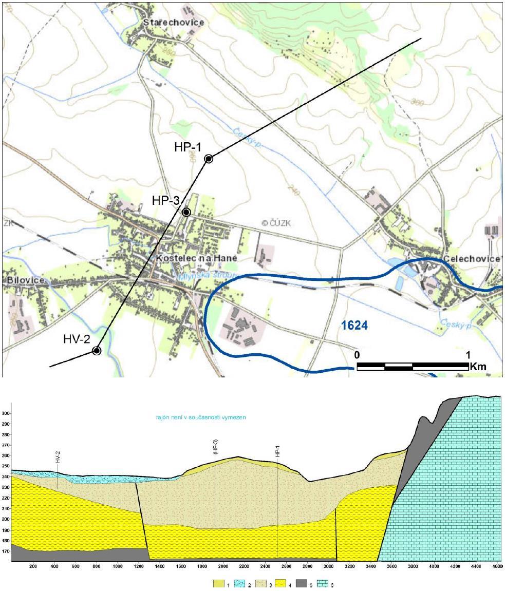 Obr. 4-5. Geologický rez ve v.