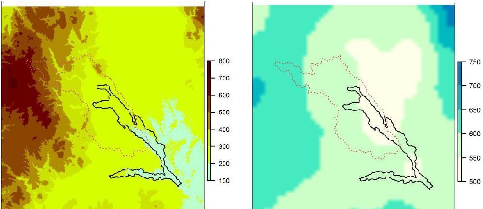4.2. HYDROLOGIE Pro stanovení srážko-odtokových vztahů HGR 1624 byla převzata archivní data o srážkách a odtocích. PROMĚNLIVOST SRÁŽEK NA PLOŠE HGR 1624 Obr. 4-8.