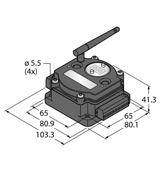 externí anténa (připojení RG58 RP-SMA) externí svorkovnice integrovaný ukazatel síly signálu konfigurace pomocí DIP přepínačů Modbus RTU komunikace, rozhraní RS485 možnost připojení stanic DX80 a /