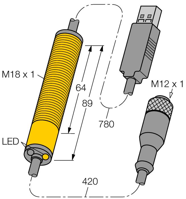 Function accessories BWA-207-C 3077818 vnitřní anténa 7 dbi, konektor RP-SMA BWA-HW-006 3081325 Adaptér RS485 na USB 5 / 5 Hans Turck