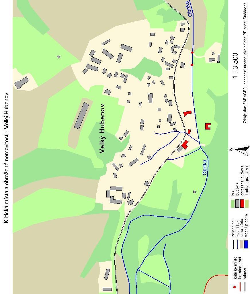 5.1.1.4 Kritická místa a ohroţené objekty na