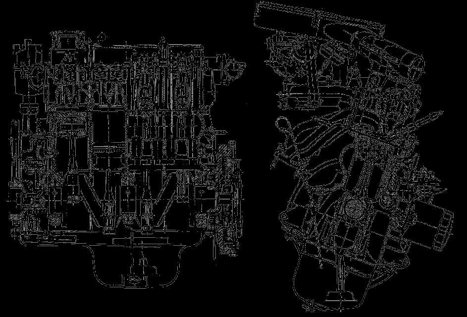 1. Motor škoda favorit Řadový čtyřválcový zážehový motor s ventilovým rozvodem OHV (OverHead Valves = nahoře uložené ventily), namontovaný nad přední nápravou napříč ke směru jízdy. Obr.