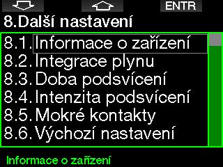 2.7.2 Čas Toto menu umožňuje nastavit formát času, čas a datum. 2.8 Další nastavení Zde je zobrazena identifikace vašeho G2 a verze softwaru.