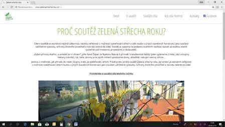 SOUTĚŽ ZELENÁ STŘECHA ROKU 2018 Slavnostní vyhlášení výsledků se uskuteční 13. 9.