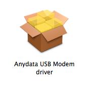 Instalace modemu AnyDATA ADU-770WH na Mac OS X Aby bylo možné se s combo modemem AnyDATA ADU- 770WH připojit k internetu na počítači s operačním systémem Mac OS X, je potřeba nejdříve nainstalovat