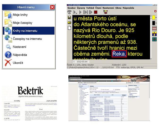 Možnosti poslechu knih Kazeta, CD, flash disk, přehrávače různé možnosti dooznačení výraznými hmatovými značkami, USB vstupy.