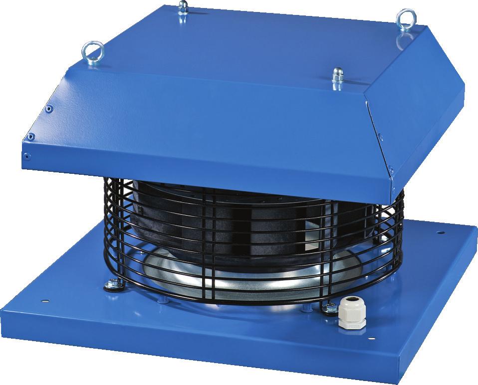 Katalogové VKH Střešní radiální ventilátor VKH je určen pro odsávání ze svislých větracích šachet v