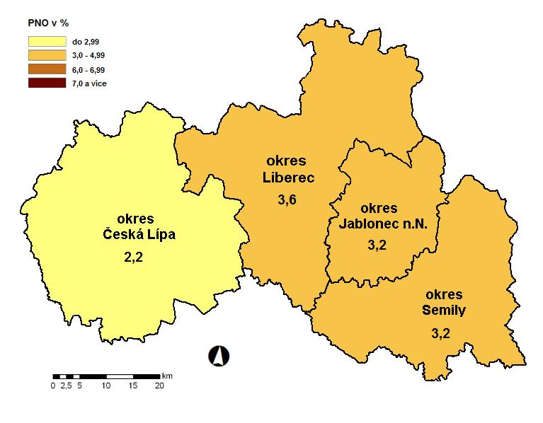 3. MAPA - Podíl nezaměstnaných