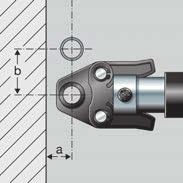 1 Minimální potřebný prostor v drážkách ve zdi Pressgun 5 / 4E / 4B Typ lisovacího nástroje PT3-EH / AH, Typ (PT) Pressgun Picco Picco [mm] ø d a a b c a b c 16 0 90 140