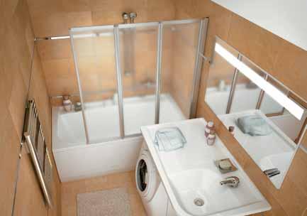 Oblý roh Designové křivky podpoří výjimečný vzhled vany i bezpečnost provozu v